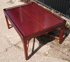 Mahogany chippendale antique furniture coffee tables. Large Mahogany Coffee Table In The Manner Of Thomas Chippendale At 1stdibs