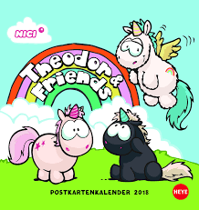 Einhorn Theodor 2018 Postkartenkalender 9783840161773 Amazon Com Books
