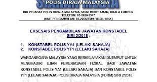 Pengambilan baru pelajar latihan industri. Tarikh Temuduga Terbuka Polis Diraja Malaysia Pdrm Siri 2 2018