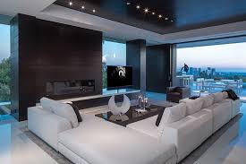 Part Two Modern Mansion With Wrap Around Pool And Glass Walled Garage For 36 Million 50 Pics Mansion Living Room Mansion Living Modern Family Room Design