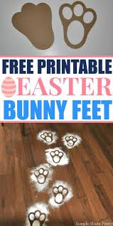 These rabbit paw prints can be used in more than one way. Free Printable Easter Bunny Feet Template Simple Made Pretty 2021