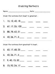 Ordering Numbers First Grade Math Worksheets 1st Grade Math Worksheets 2nd Grade Math Worksheets
