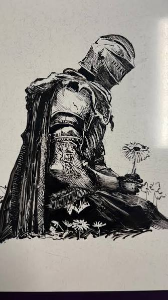 Drawing a Knight on my desk in class🌸 #knight #darkfantasy #artist  #drawing #fyp | Gdrawing8 | Facebook