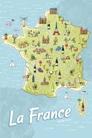 Illustrated Map Of France Illustrated Map France Map Map