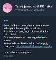 Untuk bisa memahami konsep fisika di sekolah, harus melakukan apa? Ini Bot Telegram Fisika Untuk Jawab Soal