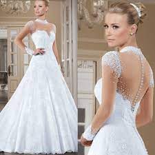 I Find A Brazilian Vintage White High Neck Lace Sheer Wedding Dress Beaded Long Sleeve Wedding Dress Sheer Wedding Dress Wedding Dresses Wedding Dresses Beaded