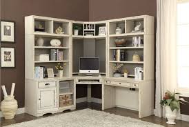 Create a retreat in your home you wont want to leave with the hampton home office collection by aspen home. Nantucket Corner Desk 7 Piece Modular Corner Bookcase Home Office Library Wall In Vintage Burnished Artisan White Finish By Parker House Nan 970 7