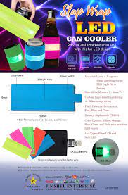 Light Up Led Drink Wrap Neoprene Koozie Neoprene Koozie Led Light Strips Led