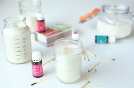 scented candles with essential oils