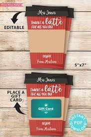 Maybe you would like to learn more about one of these? Appreciation Gift Card For Coffee Thanks A Latte For All You Do Red Cup