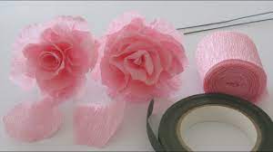 How To Make Tissue Paper Rose Flower With Wrapping Method Valentine S Day Craft Youtube Paper Flowers Diy Paper Roses Paper Rose Craft