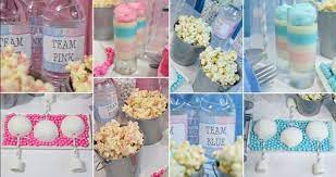 I love the idea or portioning snacks out in pink and blue cupcake liners for your gender reveal party. 10 Gender Reveal Party Food Ideas For Your Family