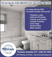 Get your assignment help services from professionals. Morris Plumbing Trusted Throughout Lawrence County To Be There When You Need Them Business Moultonadvertiser Com