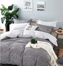 Coverlets, bedspreads, cushion and throw sets, sheet sets, kids quilt covers, flat sheets, fitted sheets and bed wraps are also part of our huge bed linen range. Amazon Com Eikei Home Minimal Style Geometric Shapes Duvet Quilt Cover Modern Scandinavian Design Bedding Set 100 Minimalist Bed Geometric Bedding Bed Design