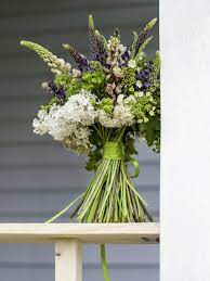 Wild Purple And Rose Lupins White Lilac White Briar Arrowwood Flowers And Alchimilla Bouquet Early Summer Wedding Flowers Wildflower Wedding Flowers