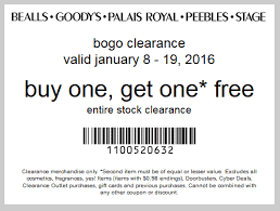 Second Clearance Item Free At Bealls Goodys Palais Royal Peebles Stage Stores Or Online Via Promo Code 11005 Stage Stores Shopping Coupons Bealls Coupons