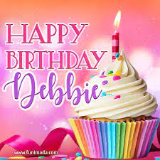 This is a birthday card consist of happy birthday debbie personalized card design. Happy Birthday Debbie Lovely Animated Gif Download On Funimada Com