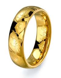 Lord Of The Rings Gold Color Tungsten Ring By Tungstenomega 68 95 Anillo De Matrimonio Anillos De Titanio El Senor De Los Anillos