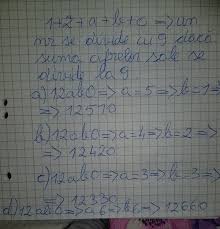 Diferentele dintre acest algoritm si cele prezentate mai sus constau in:variabila n de data aceasta nu ramane cu valoare fixa. Gasiti Numerele Naturale Divizibile Cu 9 De Forma 12ab0 In Baza Zece Brainly Ro