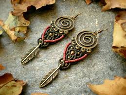 Birthday Gift For 65 Year Old Man Indian Bohemian Macrame Earrings With Feathers America Native Indian Jewelry Sisters Birthday Gift Ideas Southwestern Style Hippie Boho Festival Native Indian Jewelry Birthday Gifts For Sister Hippy Gifts