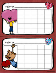 Positive Behavior Sticker Chart Reward Incentives Valentines Day February Theme