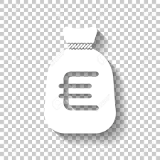 Bag money and coins icon flat style. Money Bag With Euro Full Moneybag Icon White Icon With Shadow On Transparent Background Royalty Free Cliparts Vectors And Stock Illustration Image 103144717