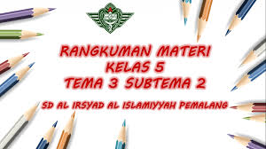 Maybe you would like to learn more about one of these? Rangkuman Materi Tema 3 Subtema 2 Kelas 5 Sd Al Irsyad Pemalang