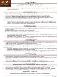 Early Childhood Education Resume - Free Letter Templates Online ...