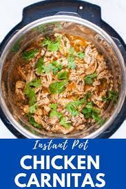 Instant Pot Chicken Carnitas Shredded Cilantro Lime Chicken Recipe Instant Pot Dinner Recipes Healthy Chicken Recipes Chicken Lunch Recipes