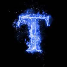 Fire Letter T Of Burning Blue Flame Flaming Burn Font Or Bonfire T Wallpaper Alphabet Wallpaper Alphabet Images