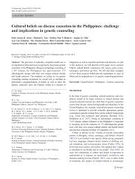 The porter animal rescue research organization is aiming to go against animal cruelty and. Pdf Cultural Beliefs On Disease Causation In The Philippines Challenge And Implications In Genetic Counseling