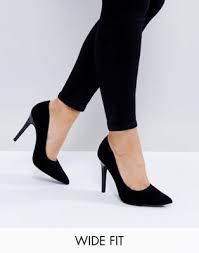 New Look Wide Fit Black Suedette Court Shoe Fashion Latest Fashion Clothes Shoes