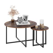 Discover our modern, functional and affordable coffee & end tables. Homfa Round Coffee Table Set Of 2 Side Table Industrial Nesting Tables Tea Table Bedside Table With Metal Stand Buy Online In Canada At Desertcart 185029809