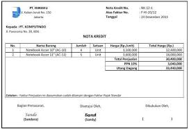 Nota adalah bukti pembelian beberapa barang secara tunai. Tujuan Nota Kredit Dan Manfaat Di Baliknya