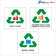 Pendidikan sains, sosial dan alam sekitar curso/nivel: Recycle Sticker Paper Aluminium Glass Pelekat Kitar Semula Sticker Tampal Pada Tong Sampah Shopee Malaysia