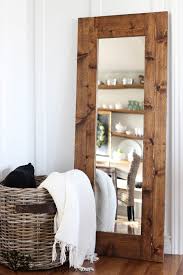 Wooden frame wall mirror this beautiful wall mirror features a vintage style wooden frame. Diy Wood Framed Mirror The Wood Grain Cottage
