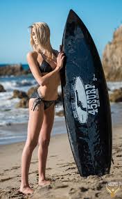 Black Surfboard 45SURF Trademark Logo! Beautiful Blonde Ha… | Flickr