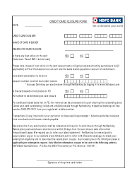 Here's how to know when your credit card just isn't working for you. Credit Card Closure Form