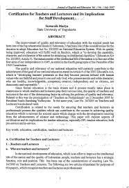 These sentences come from external sources and may not be accurate. Pdf Certification For Teachers And Lecturers And Its Implications For Staff Development