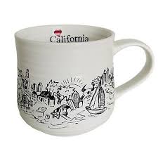SF Mercantile Kameron Peck California Heart Mug Cup Stoneware USA America  Love