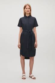 Cos Image 8 Of Belted Shirt Dress In Dark Navy Dresses Clothes Fashion