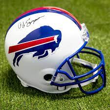 Buffalo bills wincraft 12 x 30 large logo premium pennant. Oj Simpson Buffalo Bills Autographed Helmet Full Size Replica Autograph Authentic Touch Of Modern