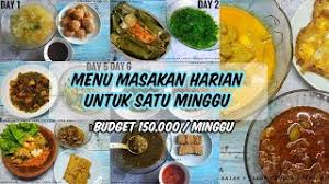 Masakan barat resep masakan indonesia resep masakan internasional resep masakan jepang resep masakan korea resep masakan timur resep masakan untuk anak resep sayur tips masakan. Menu Masakan Sehari Hari Untuk Satu Minggu Agar Lebih Hemat Ide Menu Seminggu Sederhana Cute766