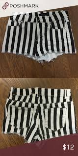 Black And White Striped Shorts Womens Striped Jean Shorts Black And White Striped Jeans Gym Shorts Womens Jean Shorts