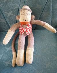1950 S Home Made Vintage Sock Monkey With Vest Sock Monkey Sock Monkey Cupcakes Vintage