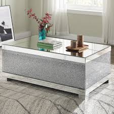 Add style to your home, with pieces that add to your decor while providing hidden storage. Acme Furniture Mallika 87910 Glam Coffee Table With Mirrored Top Nassau Furniture And Mattress Cocktail Coffee Tables