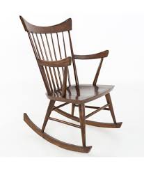 Paul Mccobb Style Mid Century Walnut Rocking Chair