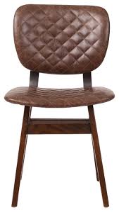 34w x 37.5d x 26h. Quilted Top Grain Leather Dining Chair Midcentury Dining Chairs By Design Tree Home