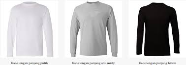 Desain kaos polos lengan panjang depan. Desain Jersey Lengan Panjang