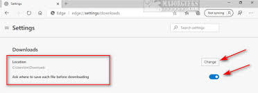 Download the correct microsoft edge driver version for your build of microsoft edge. Chromium Microsoft Edge Stop Asking Where To Save Downloads And Change Download Location Majorgeeks